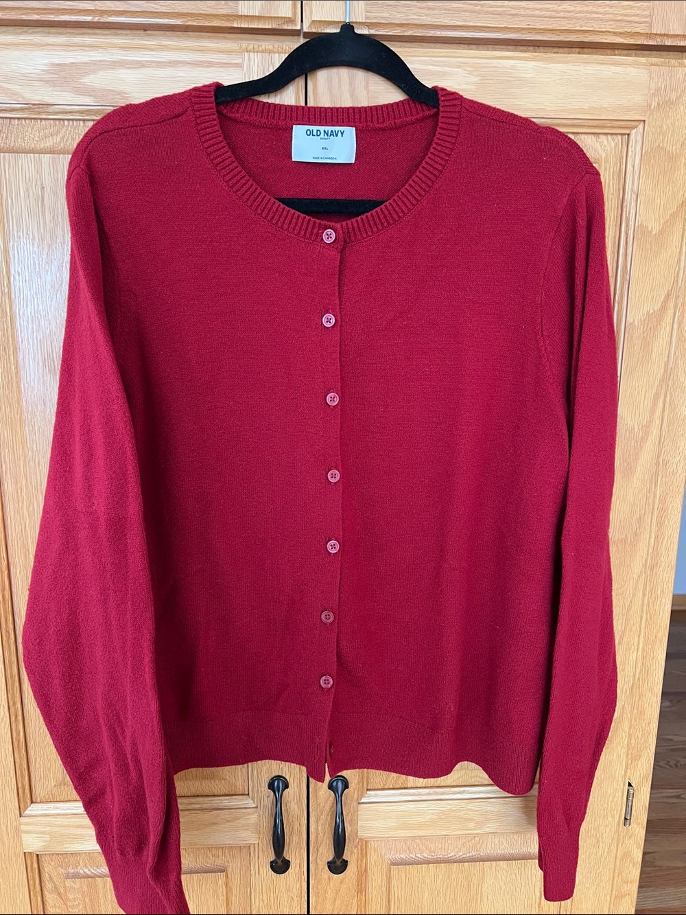 Old Navy Women's Dark Red Button-Up Cardigan